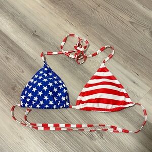 USA Inspired Striped Bikini Top